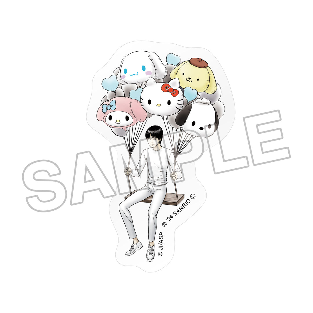 JUNJI ITO x Sanrio characters Sticker, THE BOY IN WHITE