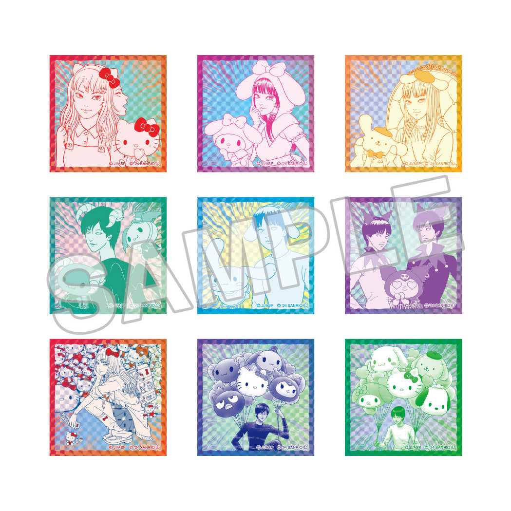 JUNJI ITO x Sanrio characters Hologram Stickers, Manekko Blind Box