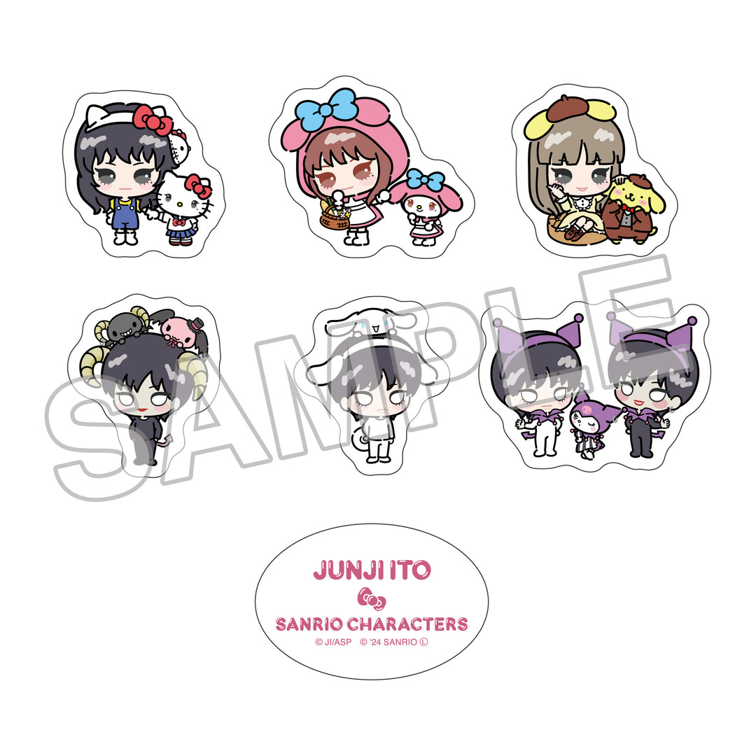 JUNJI ITO x Sanrio characters Sticker Set, Manekko Deformed