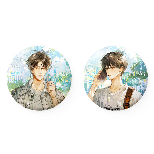 Mou Mou Tin Badge Set (Blue)