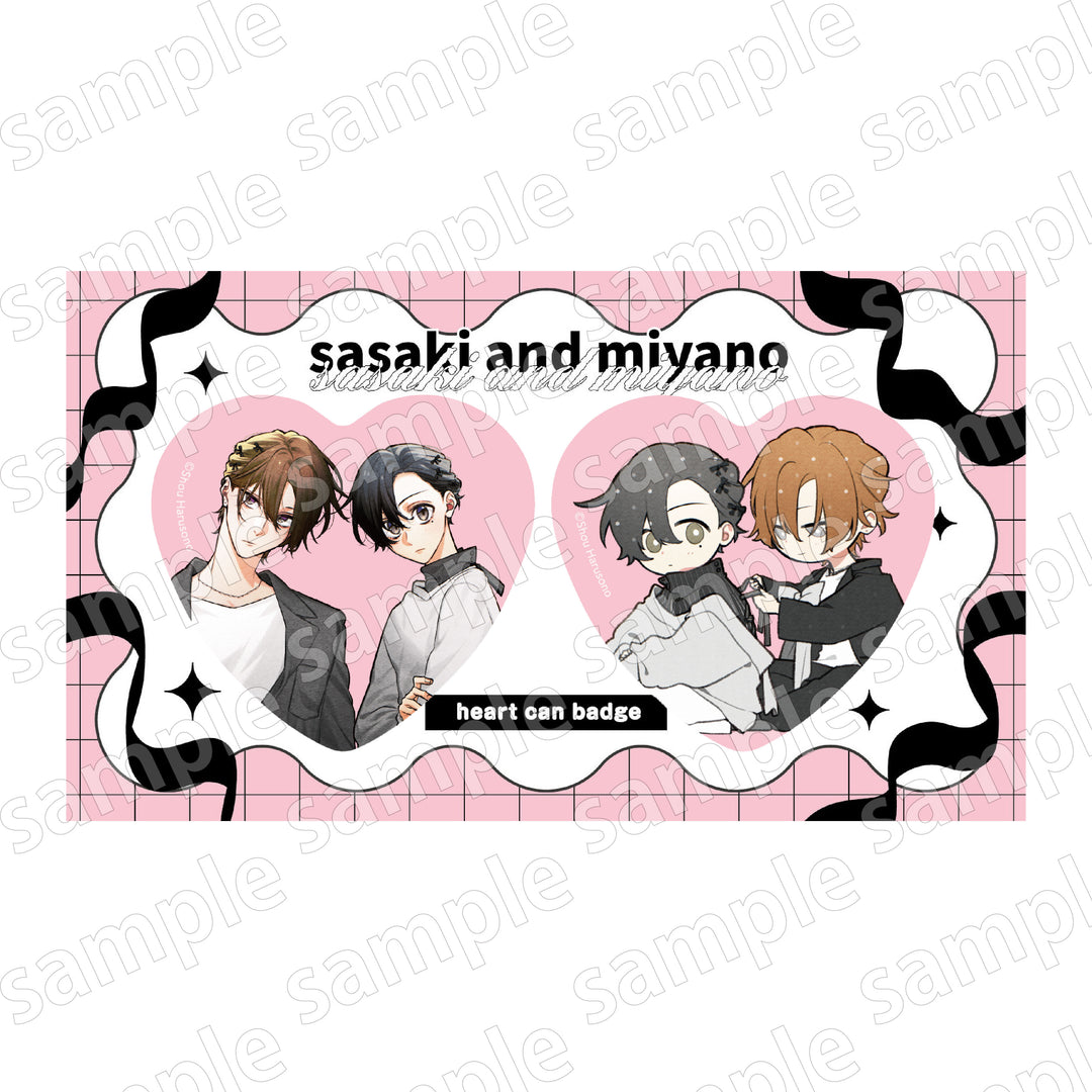 Black and Pink Collection Heart Tin Badge