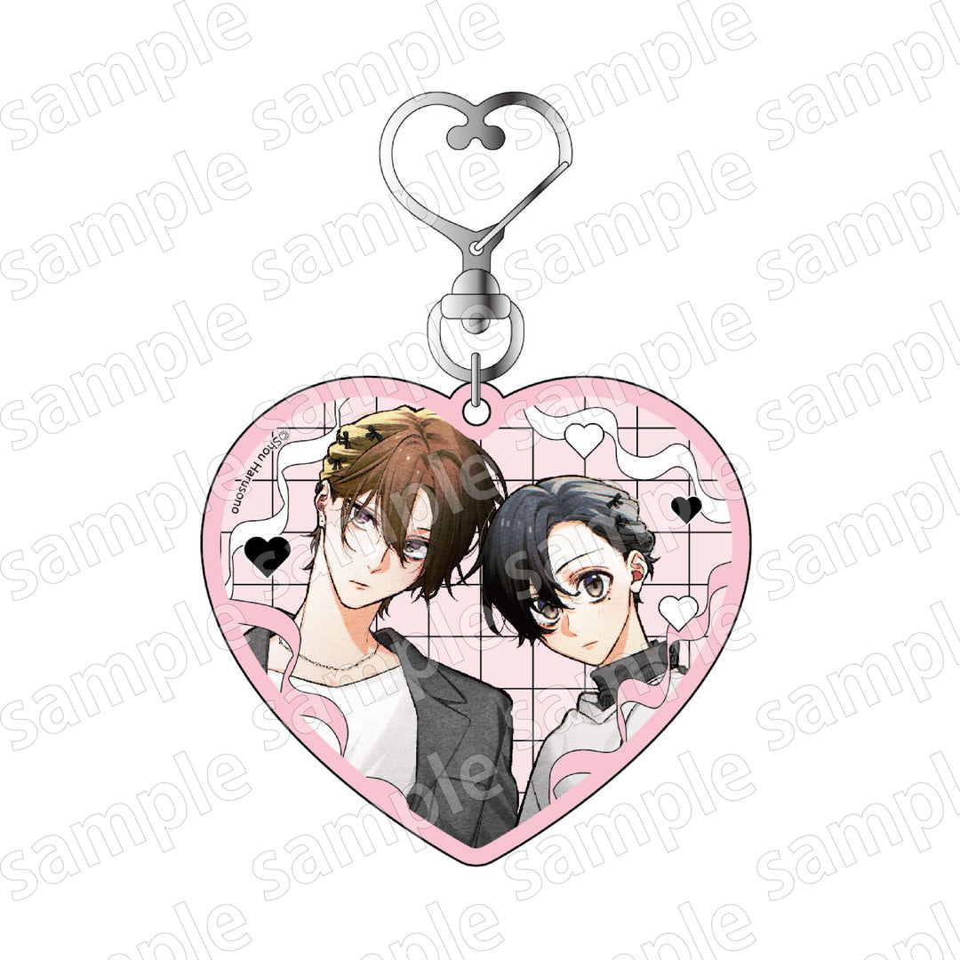 Black and Pink Collection Heart Keychain