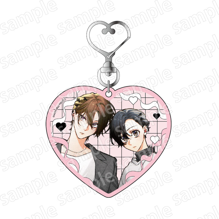 Black and Pink Collection Heart Keychain