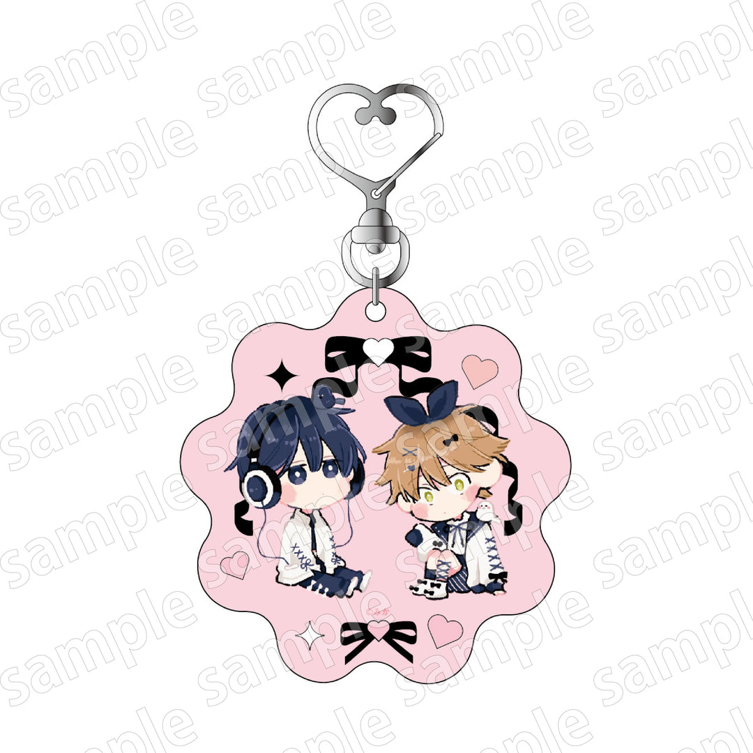 Black and Pink Collection Chibi Style Keychain