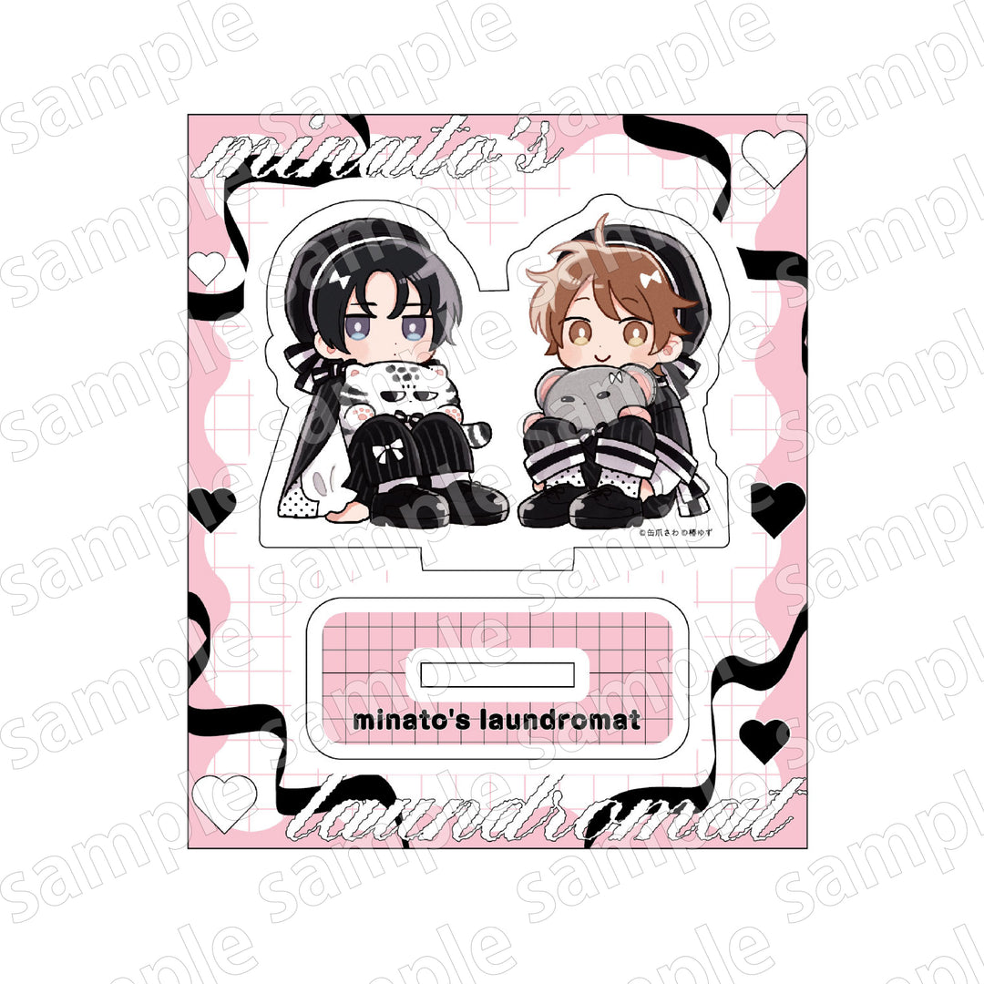 Black and Pink Collection Chibi Style Acrylic Stand