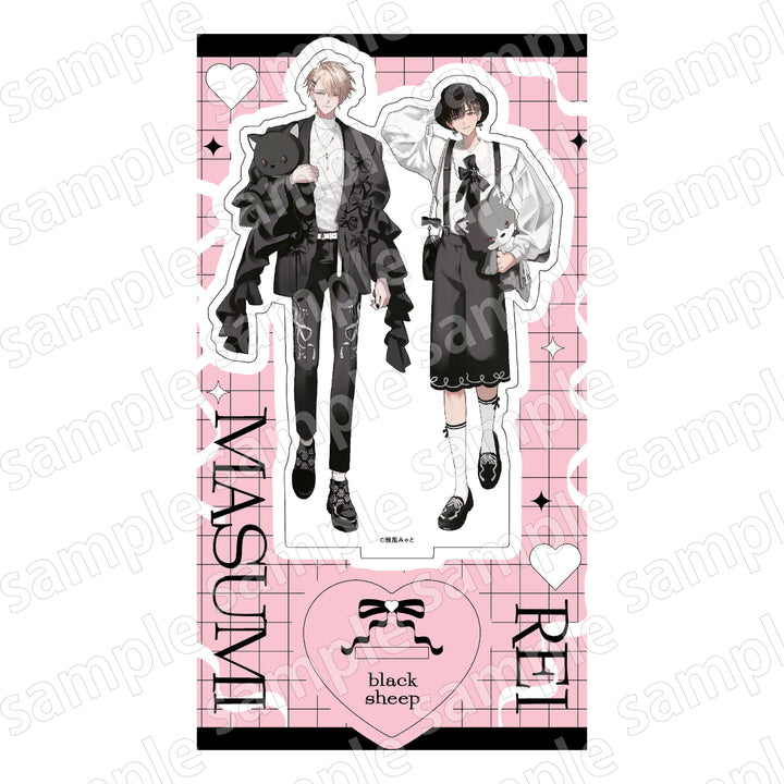 Black and Pink Collection Acrylic Stand