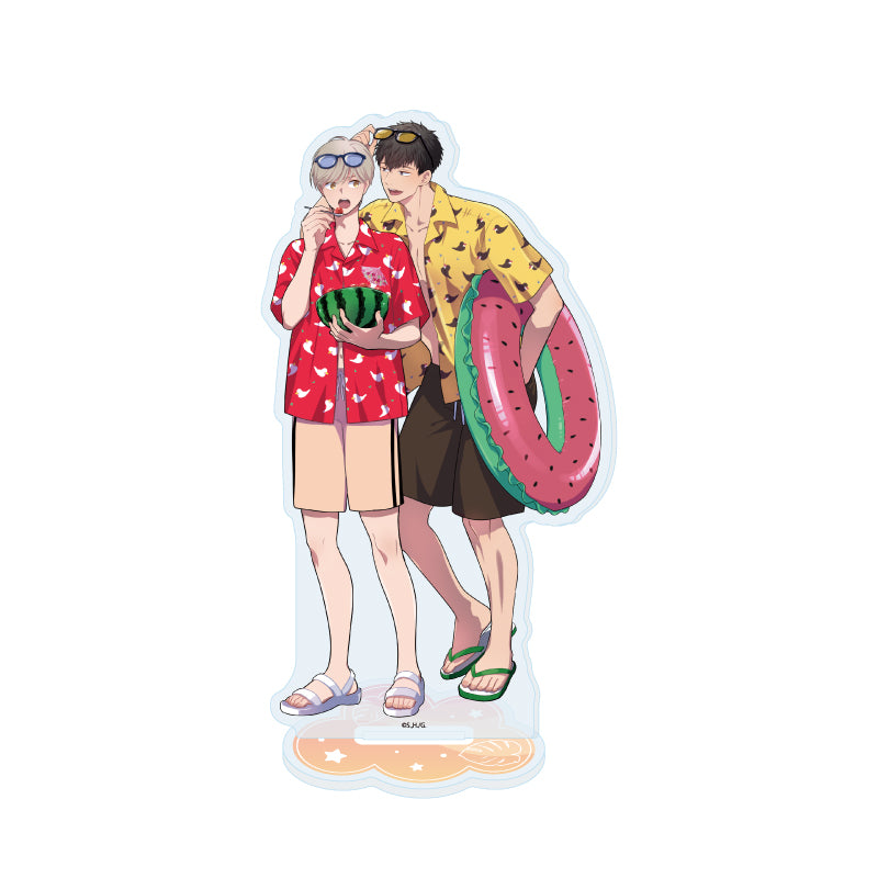 Office Worker Couple's Summer Vacation BL Fair Acrylic Stands