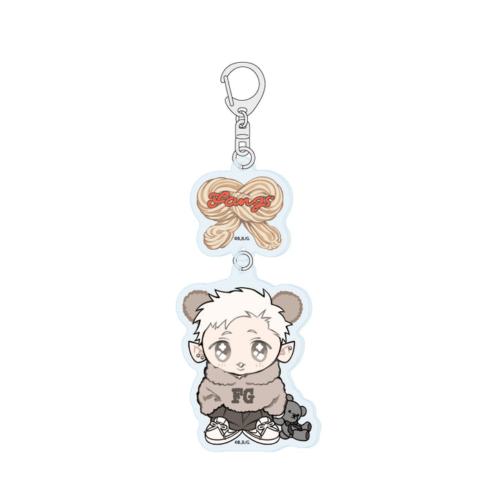 Fangs Bear Cafe Keychain