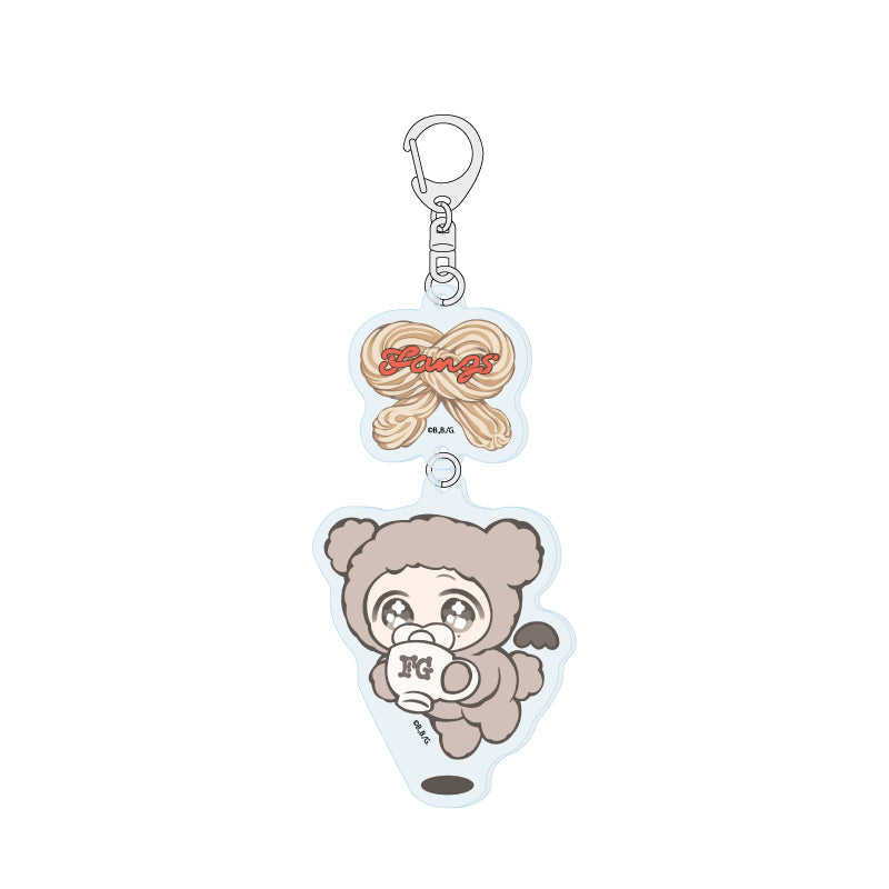Fangs Bear Cafe Keychain