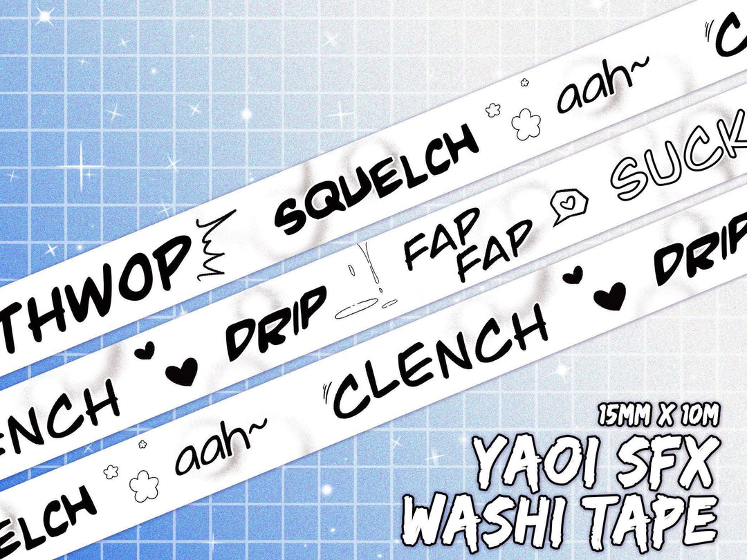 Boy's Love Yaoi/ Yaoi Manga Sound Effect Washi Tape