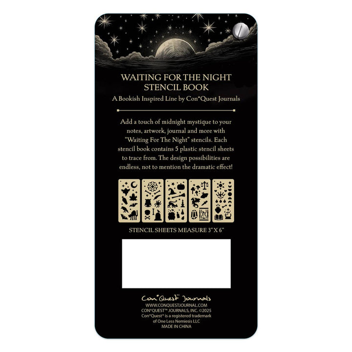 Waiting for the Night Stencil Book (5-Page)