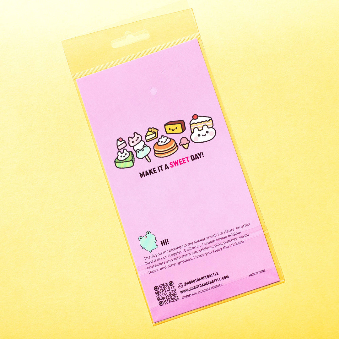 A Sweet Day Glitter Planner Sticker Sheet
