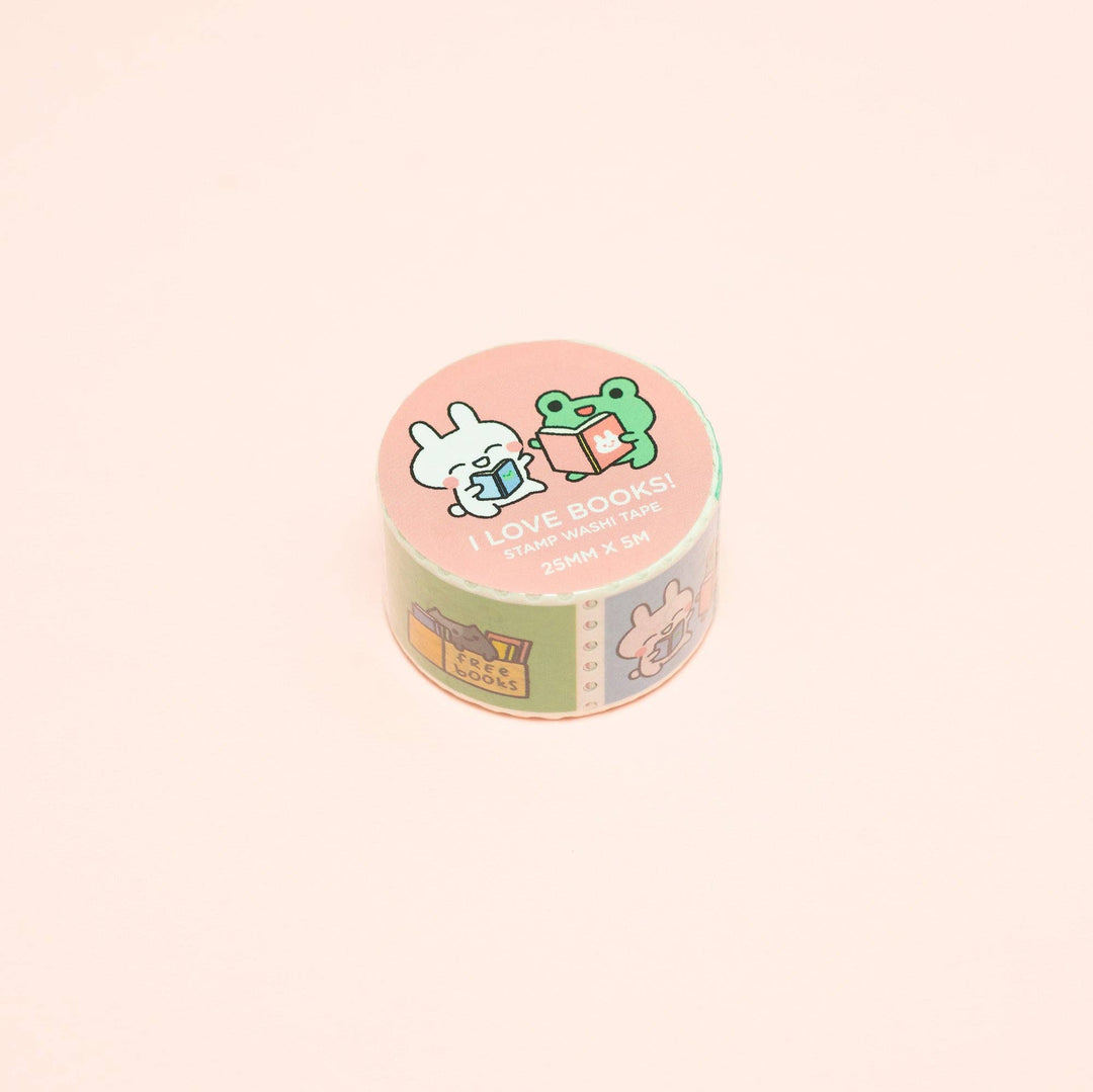 I Love Books Stamp Washi Tape