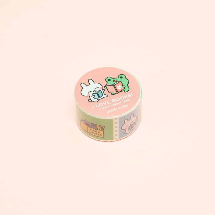 I Love Books Stamp Washi Tape