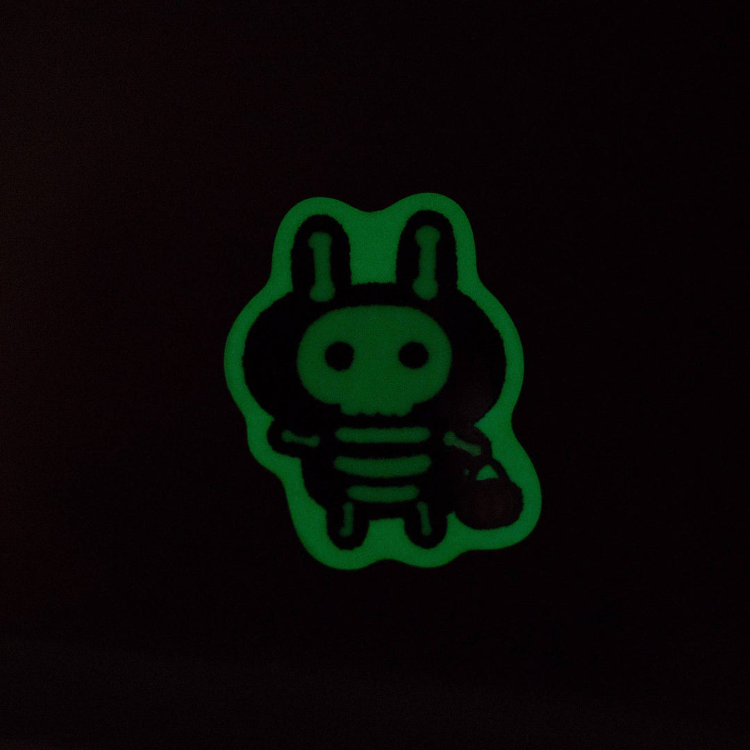Glow In The Dark Bunny Halloween Sticker