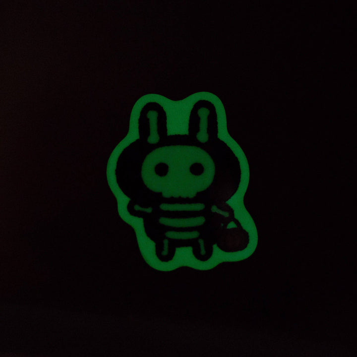 Glow In The Dark Bunny Halloween Sticker