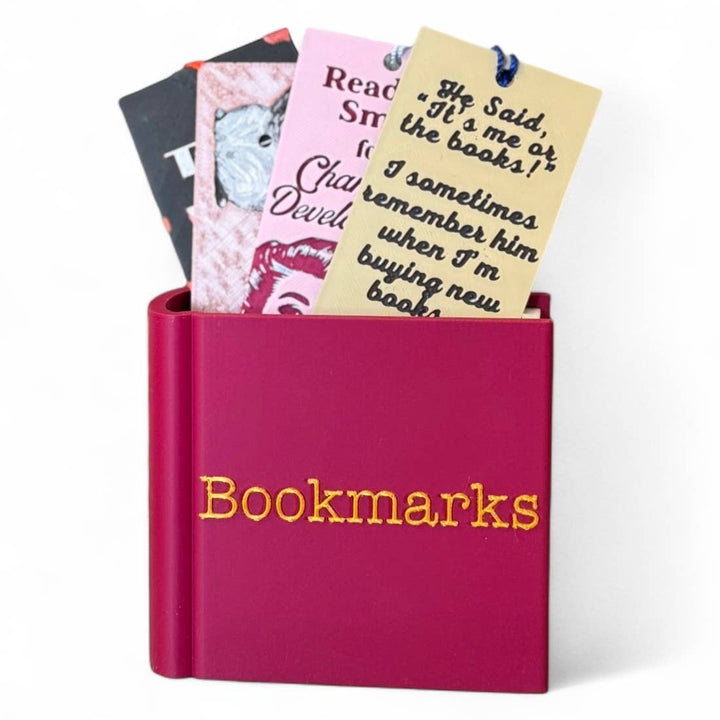 Bookmark Holder Caddy, Bookshelf Decor