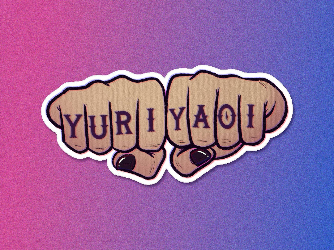 Yuri + Yaoi Punk Knuckle Tatts Sticker
