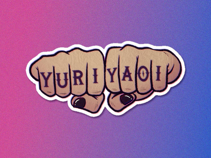 Yuri + Yaoi Punk Knuckle Tatts Sticker