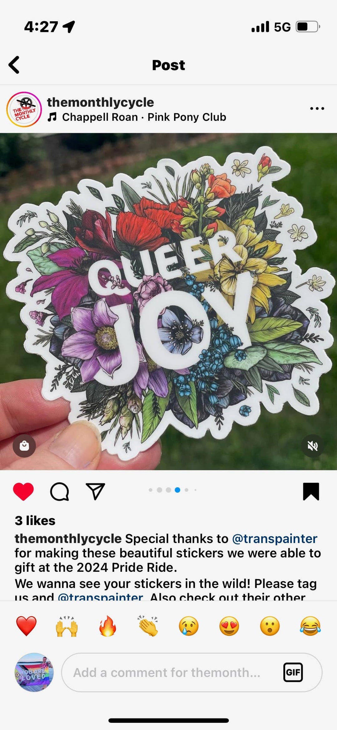 Queer Joy Bumper Sticker | Rainbow Pride | LGBTQ Gifts