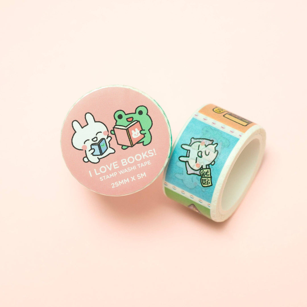 I Love Books Stamp Washi Tape