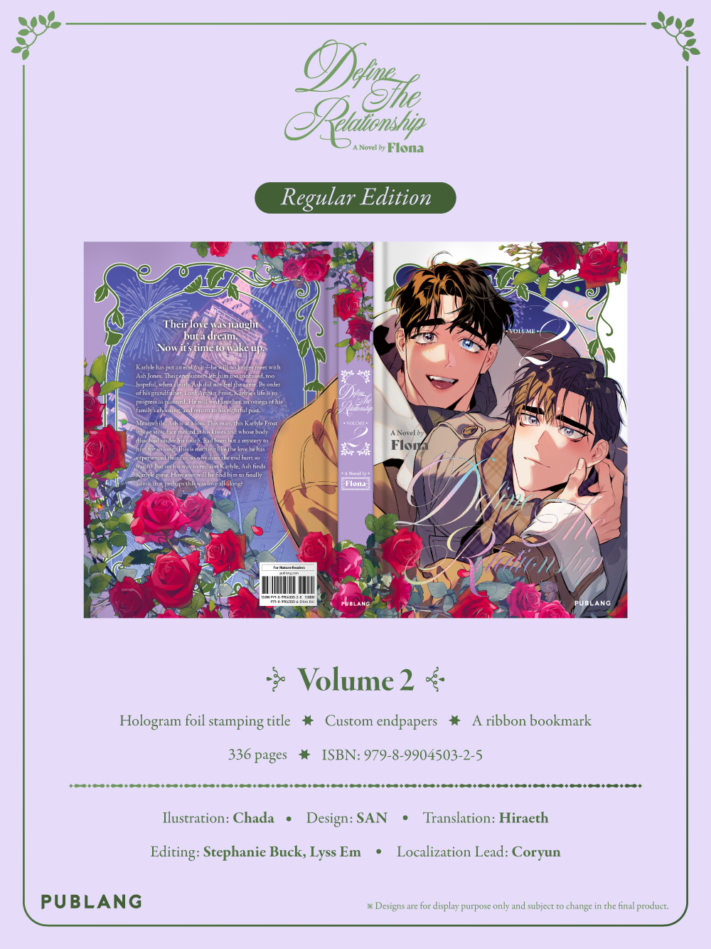 Define the Relationship Vol. 1 & 2 Novel Set (No Merch) ENGLISH