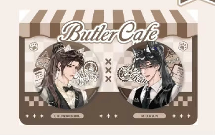 The Husky and His White Cat Shizun Glitter Cafe Can Badge Set