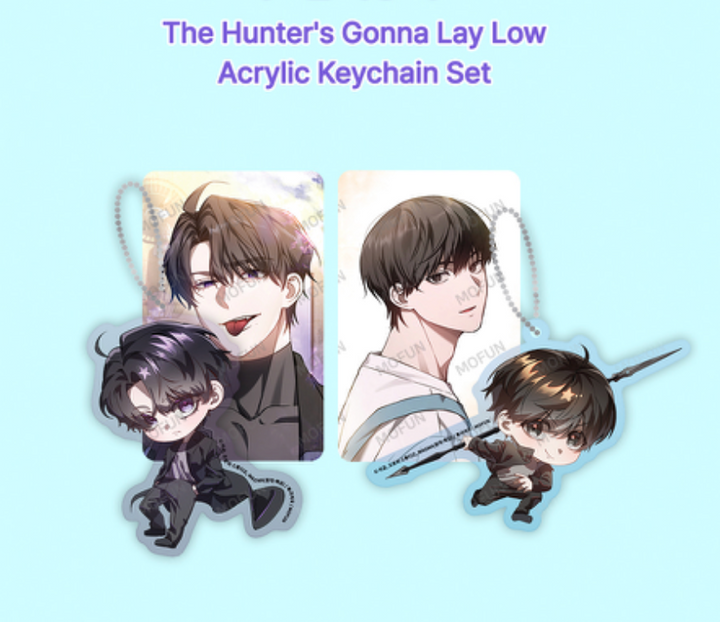 The Hunter's Gonna Lay Low Acrylic Keychain Set