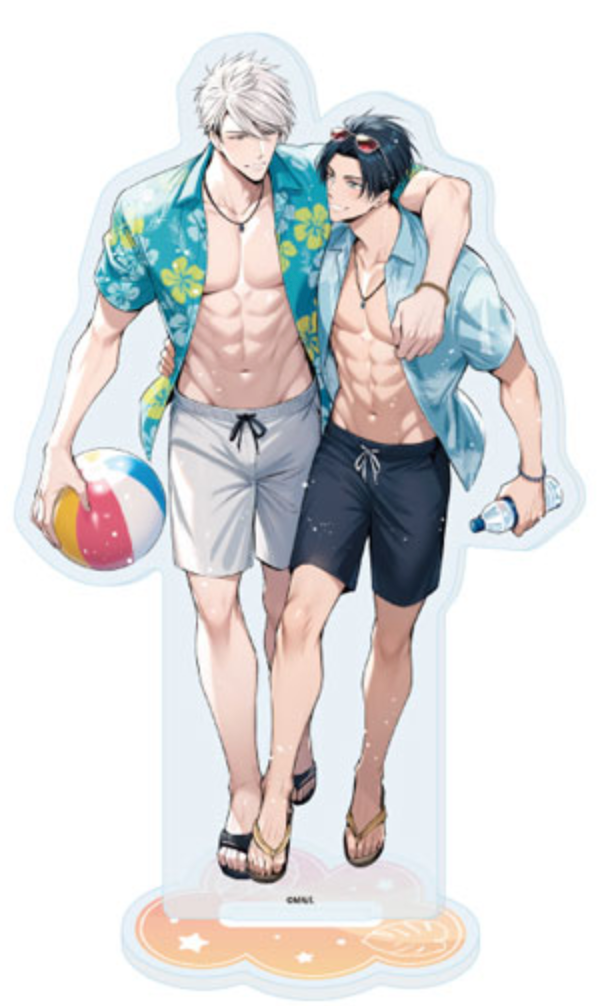 Office Worker Couple's Summer Vacation BL Fair Acrylic Stands