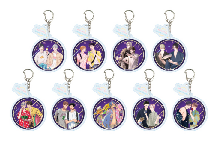 Office Worker Couple's Summer Vacation BL Fair Acrylic Keychain Blind Bag