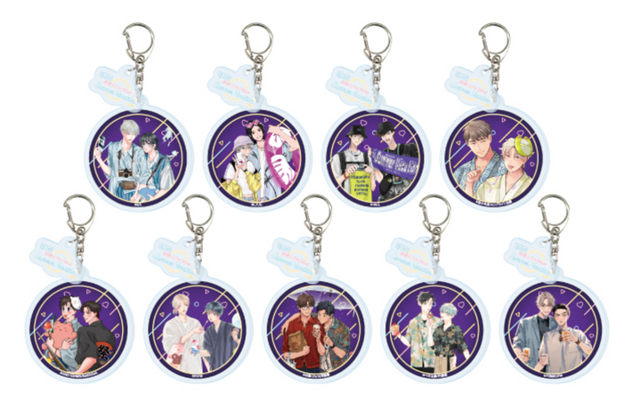 Office Worker Couple's Summer Vacation BL Fair Acrylic Keychain Blind Bag
