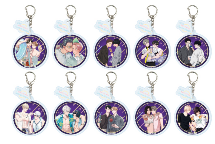 Office Worker Couple's Summer Vacation BL Fair Acrylic Keychain Blind Bag