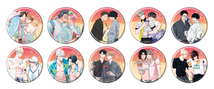 Office Worker Couple's Summer Vacation BL Fair Can Badge Blind Bag