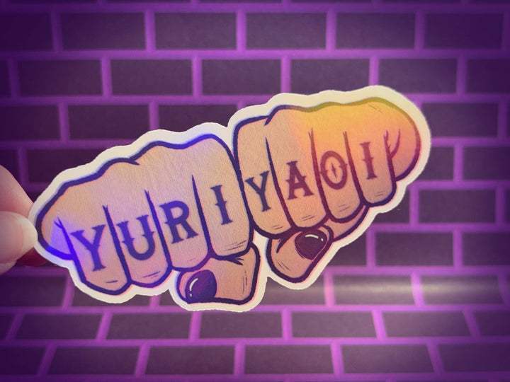 Yuri + Yaoi Punk Knuckle Tatts Sticker