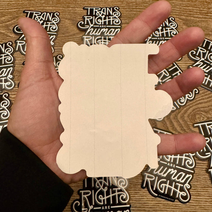 Trans Rights Are Human Rights Glow Sticker -Glow-In-The-Dark