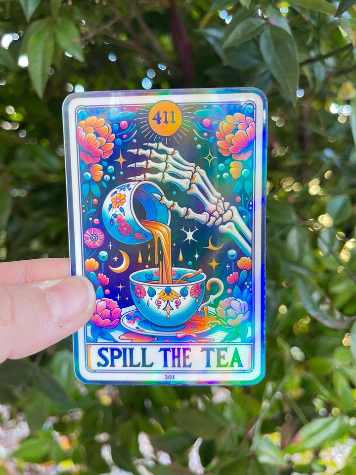 Tarot Card Spill The Tea Sticker