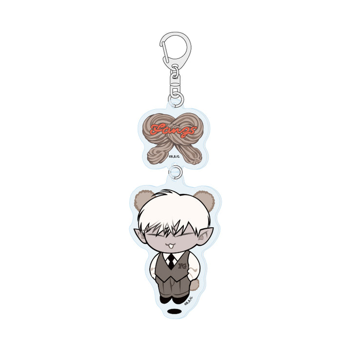 Fangs Bear Cafe Keychain